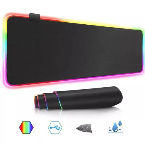 Przejdź do produktu GAMINGOWA PODKŁADKA POD MYSZ NA BIURKO XXL LED RGB mata podświetlana