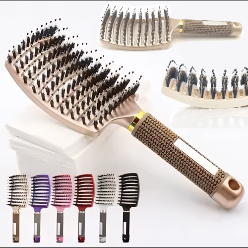 Przejdź do produktu ZŁOTA Szczotka do Włosów z Włosiem Dzika ABODY Masująca