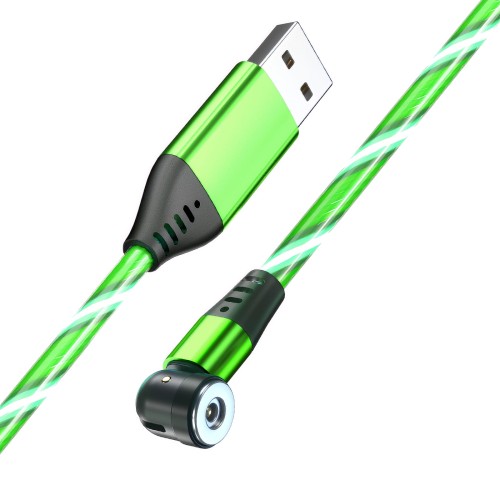Przejdź do produktu 2-Metrowy Zielony ŚWIECĄCY Kabel Magnetyczny 1-pin obrotowy SAM KABEL