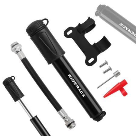 MINI POMPKA ROWEROWA KOMPAKTOWA RĘCZNA Z UCHWYTEM ALUMINIOWA 7 BAR NA RAMĘ