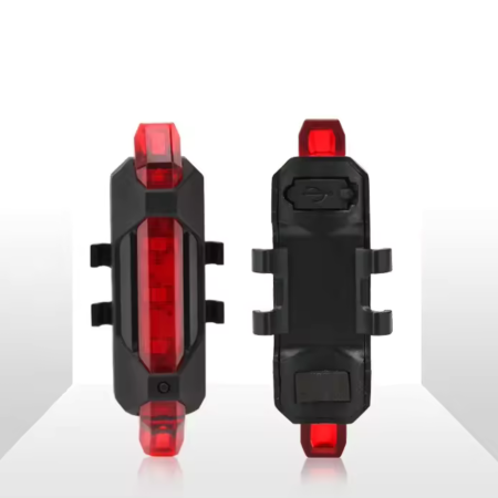 Lampka Rowerowa Tylna LED USB Wodoodporna 5 diod LED 7 trybów, łatwy montaż