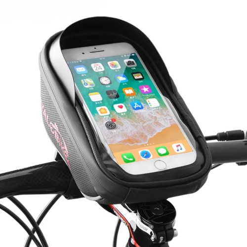 Przejdź do produktu Torba na Telefon Sakwa Rowerowa z Osłoną  na Kierownicę Wodoodporna