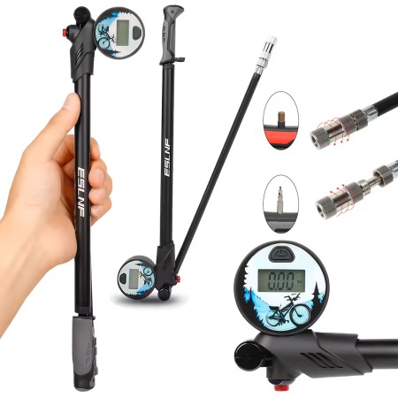 Pompka Rowerowa MANOMETR z LCD do PIŁKI AMORTYZATORÓW OPOL 300 PSI 20bar