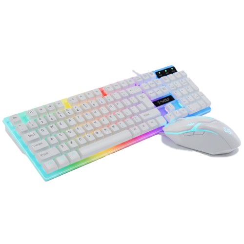 Przejdź do produktu BIAŁA KLAWIATURA PODŚWIETLANA RGB DLA GRACZY GAMINGOWA LED + MYSZ DSJ TF230