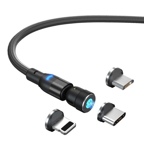 Przejdź do produktu 3 METROWY Kabel Magnetyczny 540st 3A 5-pin fast charge + ZESTAW 3 KOŃCÓWEK