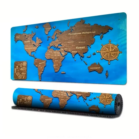 Podkładka Pod Mysz Gamingowa MAPA ŚWIATA Na Biurko Wodoodporna XXXL 90x40cm