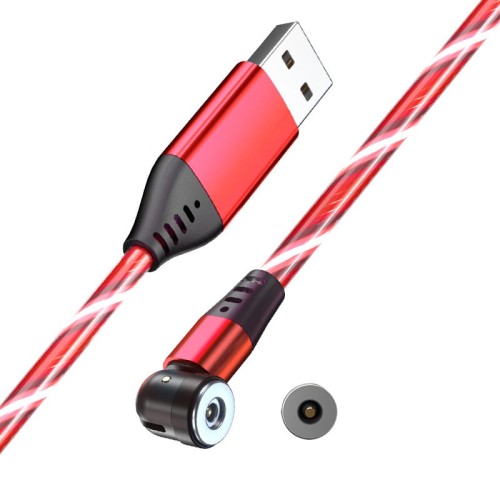 Przejdź do produktu 1-Metrowy ŚWIECĄCY Kabel Magnetyczny 540st 2A 1-pinowy + 1 Końcówka KOLORY