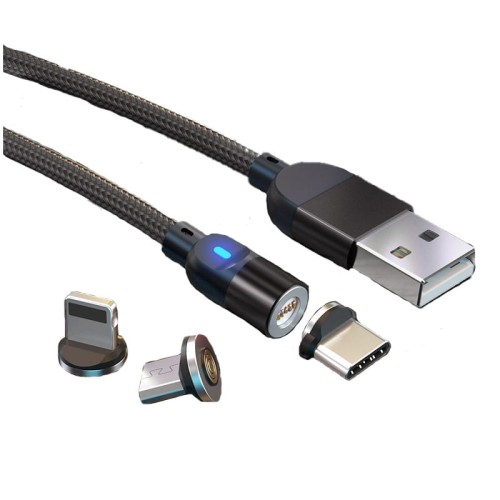 Przejdź do produktu KABEL MAGNETYCZNY 3A QUICK FAST CHARGE 3 ADAPTERY