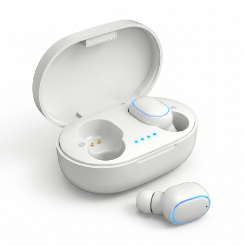 Przejdź do produktu Słuchawki Bezprzewodowe TWS DSJ A6S Białe – Dokanałowe Słuchawki Bluetooth z Etui Ładującym i Mikrofonem do Telefonu (Android / iOS)