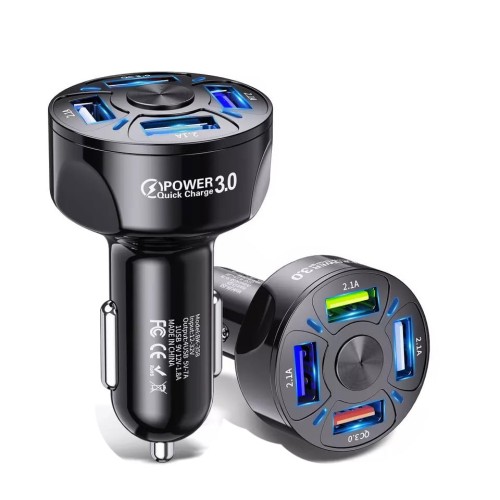 Przejdź do produktu SZYBKA ŁADOWARKA SAMOCHODOWA QC 3.0 4x gniazdo USB