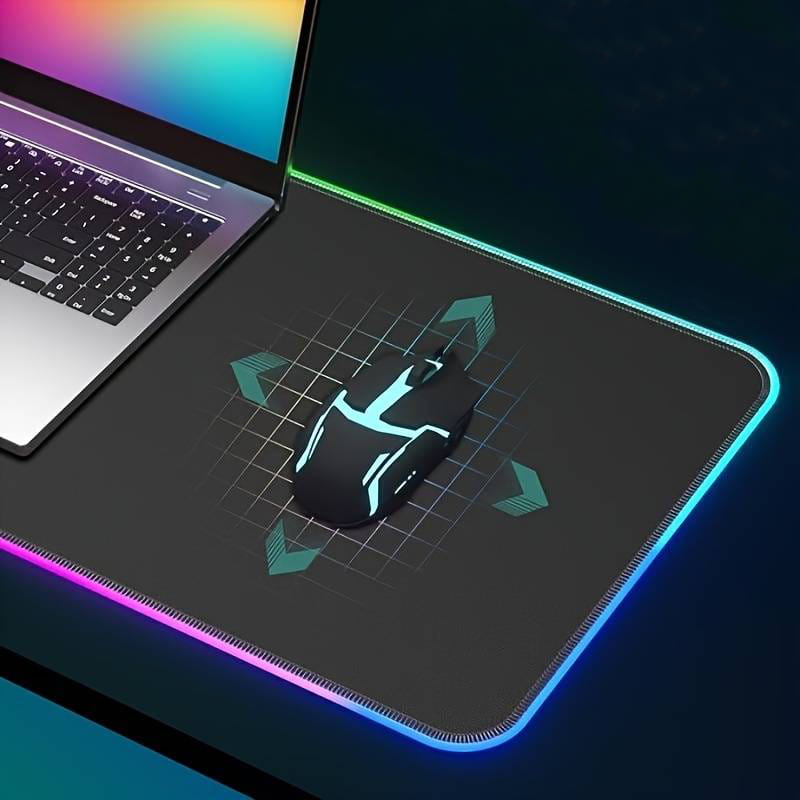 GAMINGOWA PODKŁADKA POD MYSZ NA BIURKO XXL LED RGB mata podświetlana_1