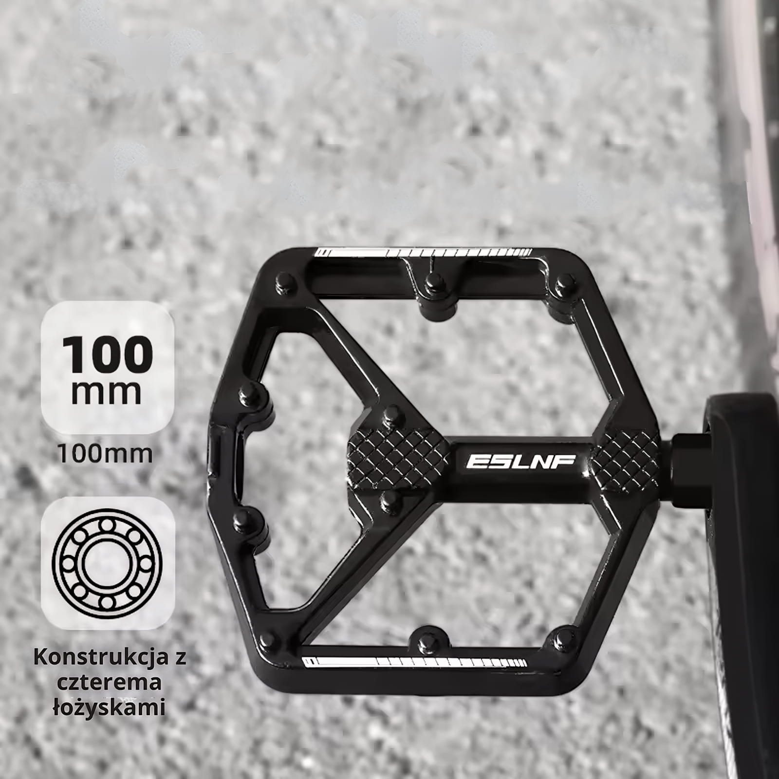 Pedały Rowerowe Platformowe z Aluminium Ultra Lekkie - 375g 4-ŁOŻYSKA MTB