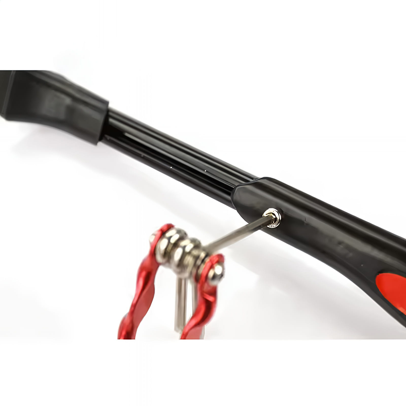 MOCNA CZARNA NÓŻKA STOPKA PODPÓRKA ROWEROWA REGULOWANA ZE ŚRUBĄ NA ROWER