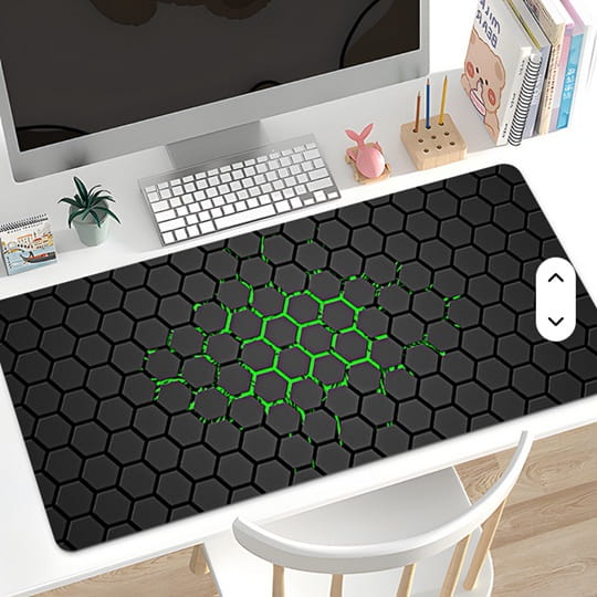 Podkładka Pod Mysz Gamingowa GREEN Na Biurko Wodoodporna XXXL 90x40cm_1