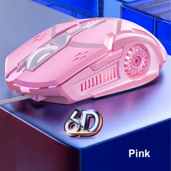 CZARNA MYSZ KOMPUTEROWA GAMINGOWA PODŚWIETLANA